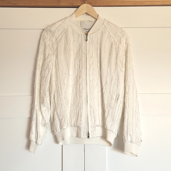 NWT 3.1 Phillip Lim White Bomber Jacket size 6 - Picture 3 of 17